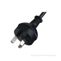 Argentina Power Cable Plug, 2 Pins, 10A, Black Plastic